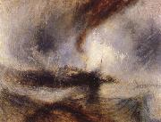 J.M.W. Turner Angbat in snostorm painting